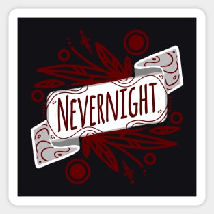 Nevernight Banner - Black, White, and Red Sticker